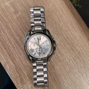 Michael Kors Womens Silver Watch Roman Numerals
